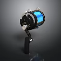 High Quality Fishing Reel With Blue Spool And Metal Handle Design