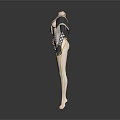 Futuristic Character Creature Design With Red Black And White Black Armor Suits