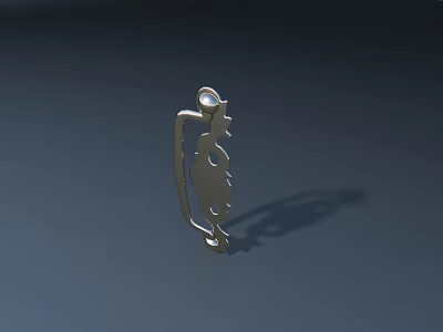Modern Roadside Traffic Safety Infrastructure with Circular Reflective Mirror and Metal Support Frame 3d model
