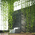 Artificial Decorative Hanging Green Vines with Lush Leaves for Wall Decoration
