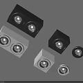 Modern Black And White Downlights Spotlights With Sleek Design Various Shapes