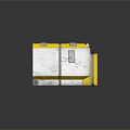 Industrial Metal Security Door With Number 531286 Yellow Latches And Gray Walls