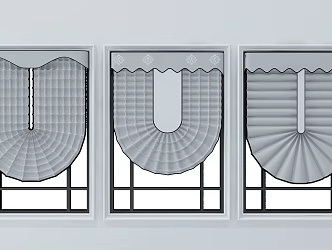 European Roman Curtain Roman Curtain 3d model
