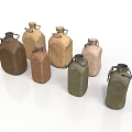 Vintage Military Style Water Canteen Collection In Various Colors For Daily Use