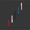 Apple Smartphones In Various Colors With Colorful Screen Display And Reflections