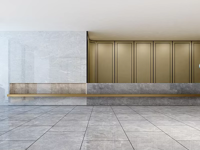 Modern Front Desk Atmospheric Front Desk 3d model