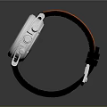 Modern Luxury Mechanical Watch With Orange Leather Strap And Silver Transparent Dial