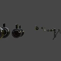 Modern Weapon Components With Scope Barrel Magazine Bipod And Mounting Parts