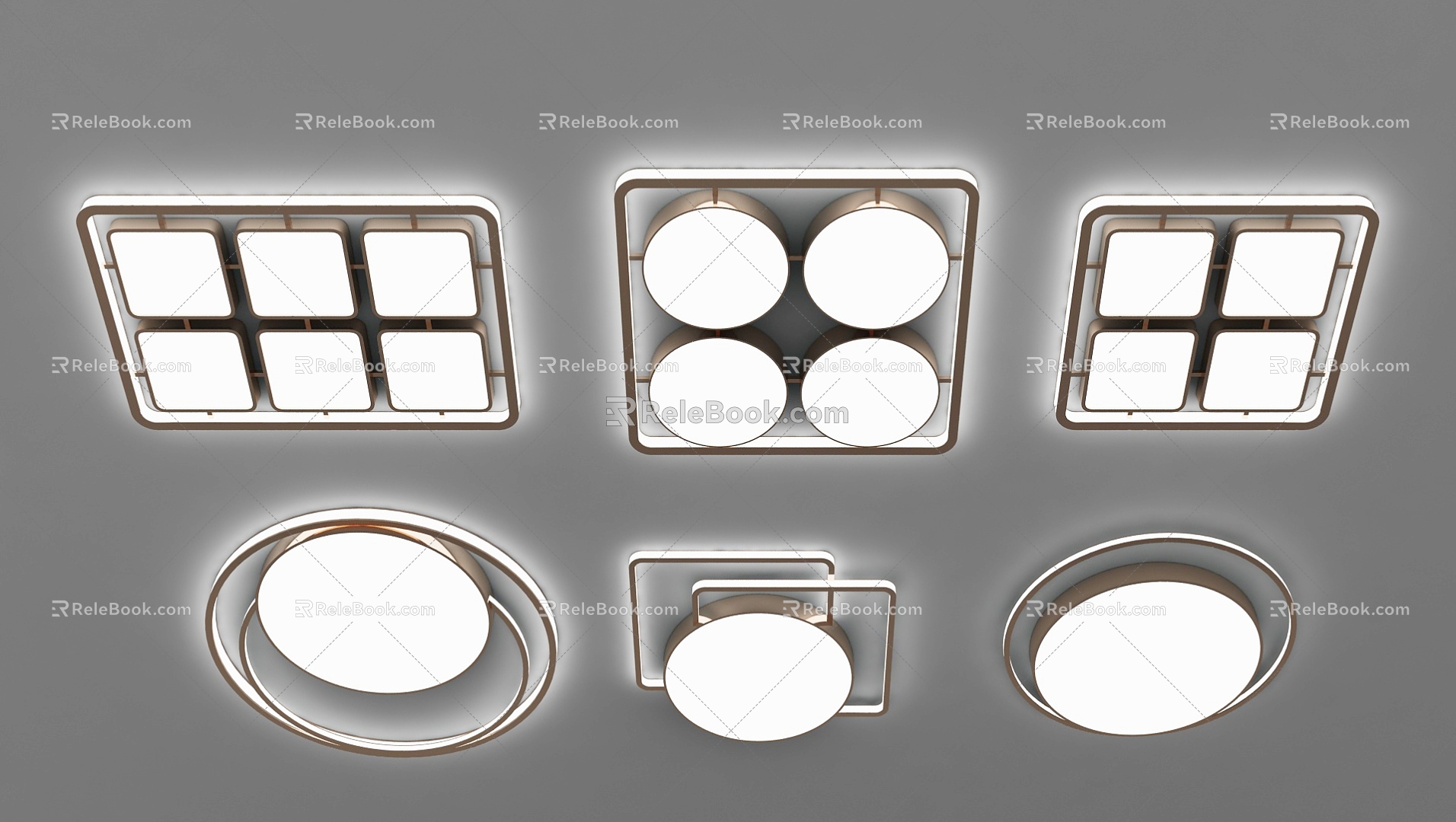 Modern ceiling lamp combination 3d model