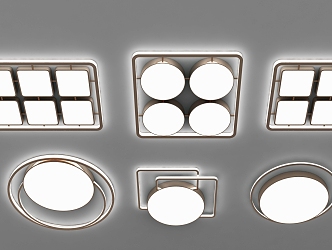 Modern ceiling lamp combination 3d model