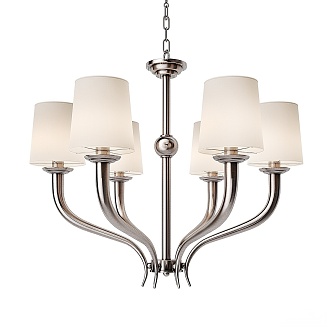 Light Luxury Chandelier Metal Chandelier 3d model