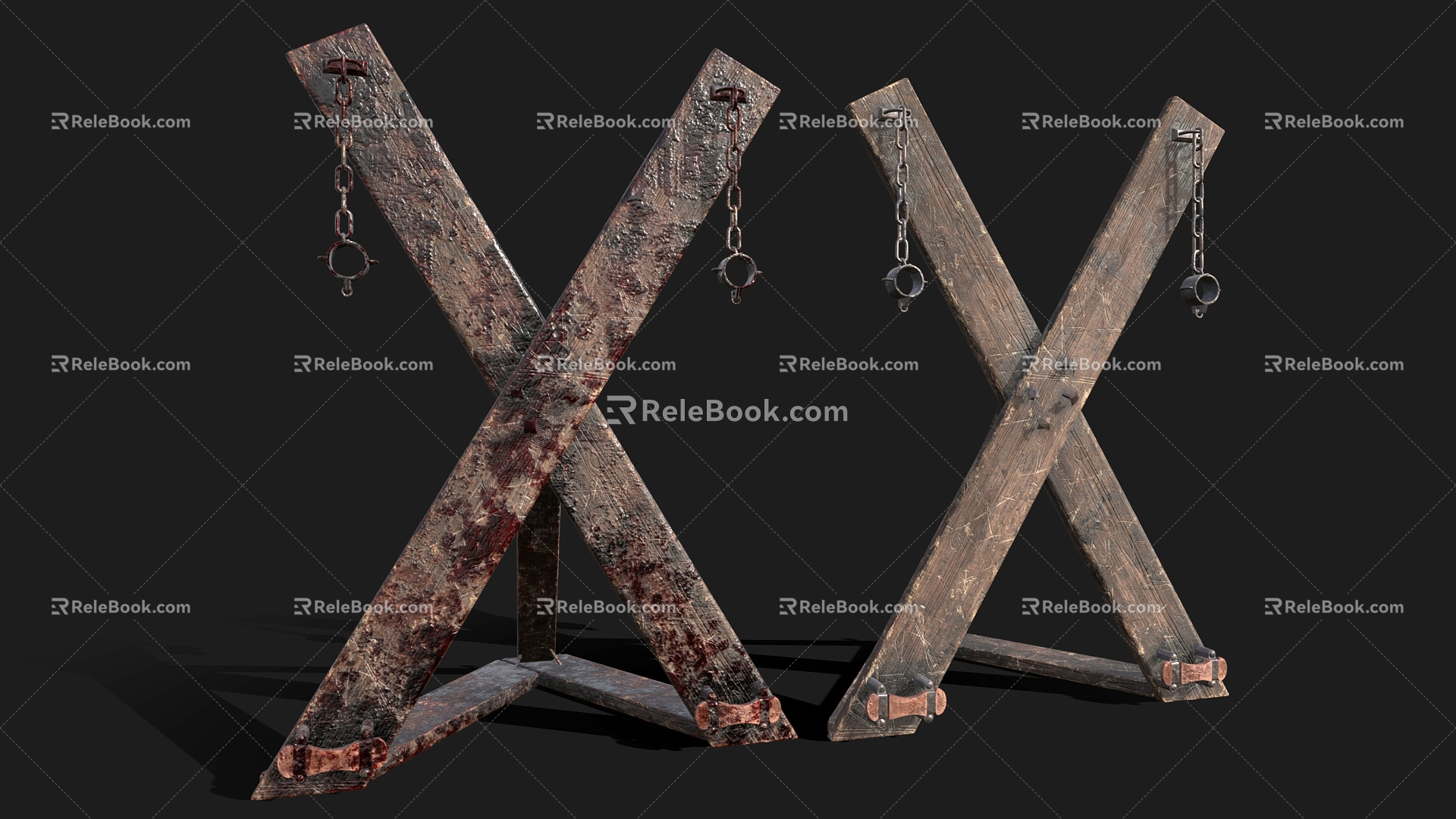 Shackles, Rack, Rack, Prison Equipment, Prison Facilities and Equipment 3d model