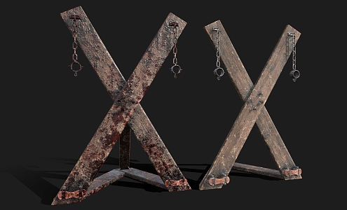 Shackles, Rack, Rack, Prison Equipment, Prison Facilities and Equipment 3d model