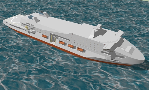 Modern Warship Ship Military Warship Carrier Submarine 3d model