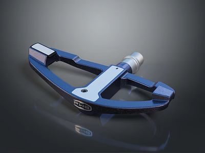 Blue Tactical Weapon With Metal Components And RSD Brand Design Features 3d model