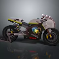 Sporty Racing Motorcycle with Number 99 Yellow Black Livery Streamlined Design and Alloy Wheels