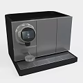 Modern Black And Silver Coffee Machine With Digital Display For Kitchen Use 3d model