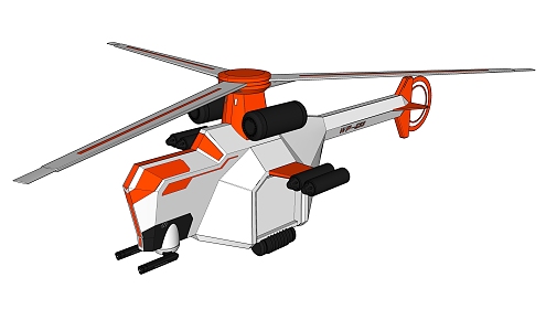 Modern Helicopter 3d model