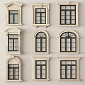 Various Stylish Casement Windows Featuring Black Frames And Arched Designs