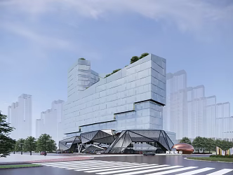 Modern Commercial Building Business in Jianye Garden 3d model
