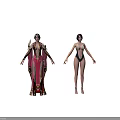 Game And Movie Female Character Designs Featuring Elegant Robes And Swimwear Outfits