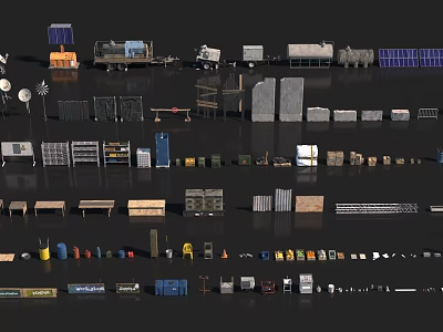 Comprehensive Hardware Tools Collection With Tool Racks Storage Boxes And Accessories 3d model