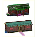 Traditional Thatched House Exterior With Wooden Structure And Thatched Roof Design