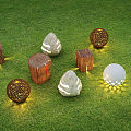 Modern lawn lamp floor lamp 3d model