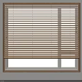 Wooden Blinds For Window Home Interior Natural Style Light Control Design 3d model