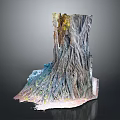 3D Organ Structure Model With Natural Hair Texture and Color Details
