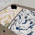 Modern square carpet abstract carpet 3d model