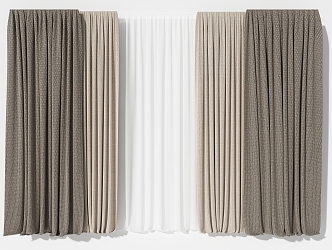 Modern Curtains 3d model