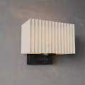 Quiet retro fabric wall lamp 3d model