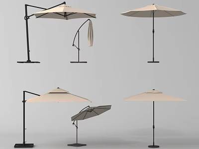 Outdoor Sunshade With Various Designs Adjustable Stands And Foldable Canopies For Garden Patio Use 3d model