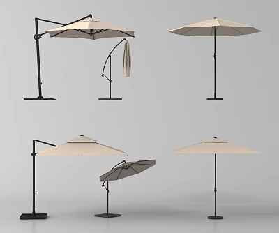 Outdoor Sunshade With Various Designs Adjustable Stands And Foldable Canopies For Garden Patio Use 3d model