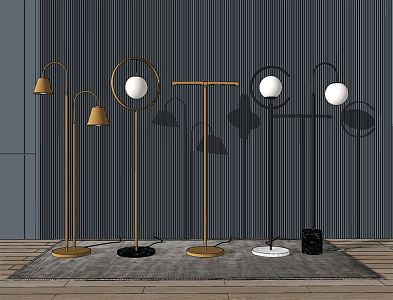 Light Luxury Floor Lamp Floor Lamp Combination 3d model