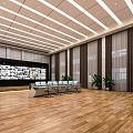 Modern Monitoring Room Command and Control Hall Monitoring Hall Dispatching Command Center Office Desk and Chair 3d model