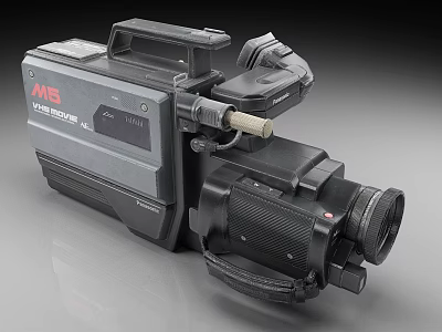 Vintage Commercial Video Recorder With ABS Logo Lens Handle And Professional Design 3d model