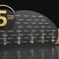 Commercial Equipment 5th Annual Display Stand With Cortina Brand Gold Accents And Tiers