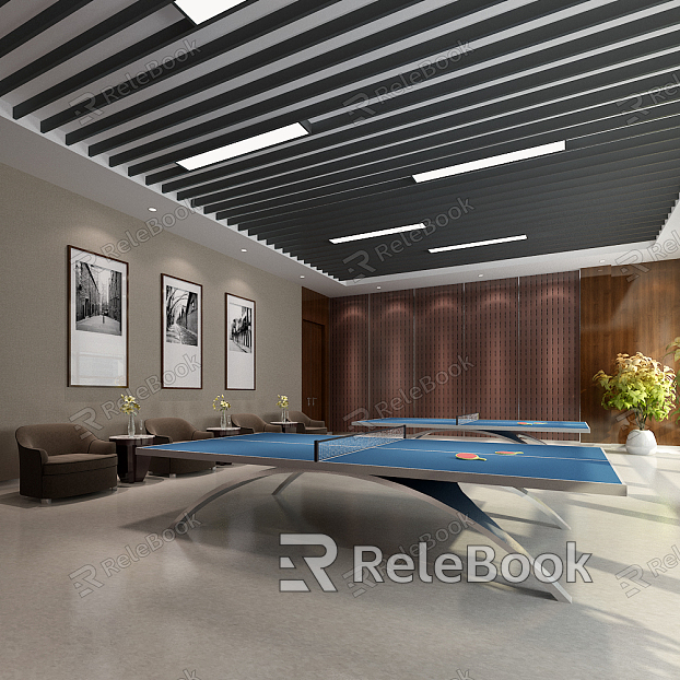 Modern table tennis room activity room model