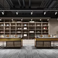 Modern Clothing Store Interior With Open Racks Display Tables And Fashion Merchandise