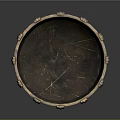 Antique Bronze Household Item Featuring Intricate Butterfly Motifs Circular Patterns And Curved Feet