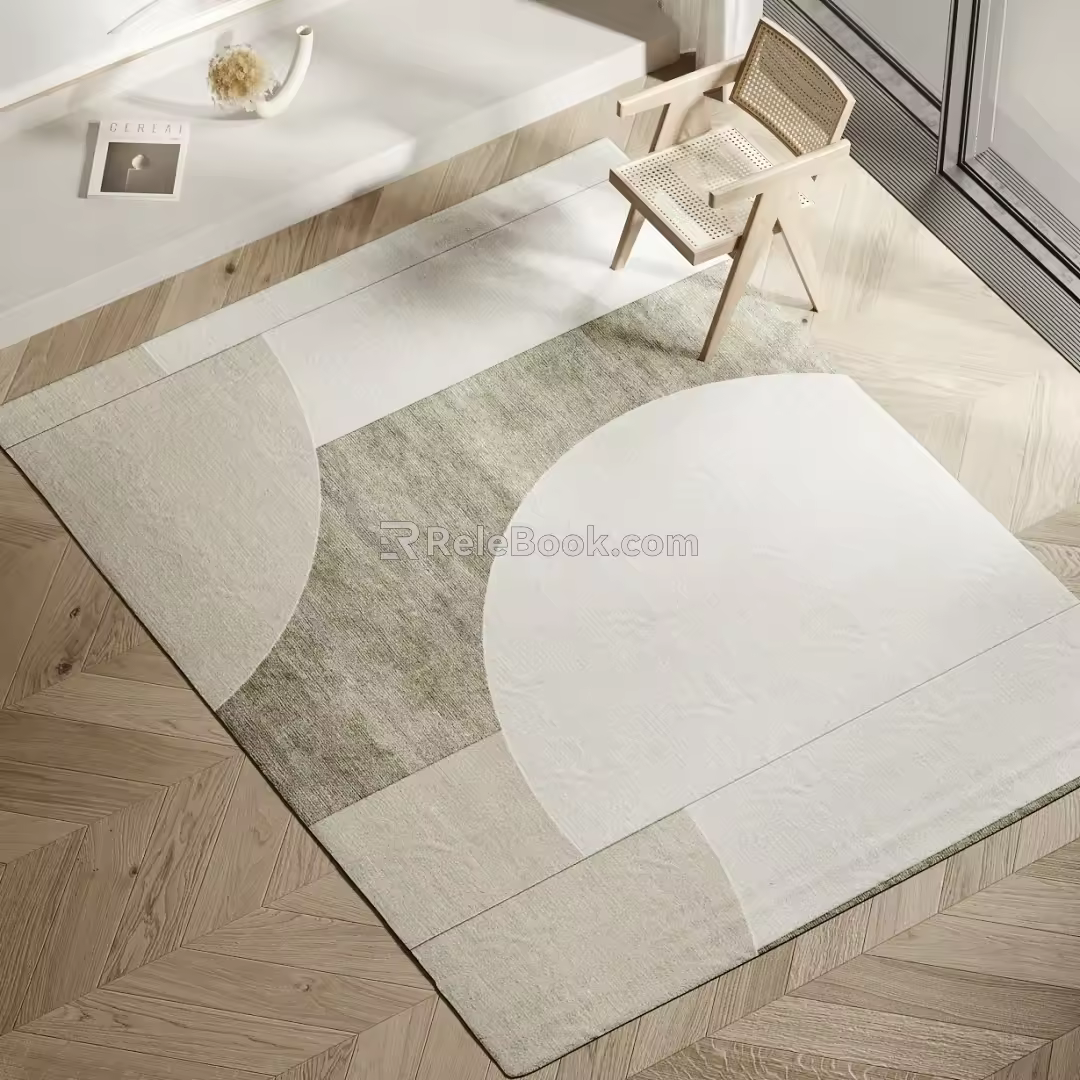Modern Square Carpet 3d model