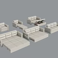White Sofa Set With Sectional Corner Single Seater And Storage Compartments Modern Living Room Furniture