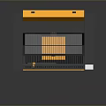 Black And Yellow Laser Engraving Machine With Transparent Cover And Worktable
