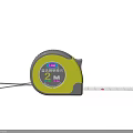 Practical 2 Meters Precision Hardware Tool Retractable Tape Measure with Yellow and Gray Steel Blade