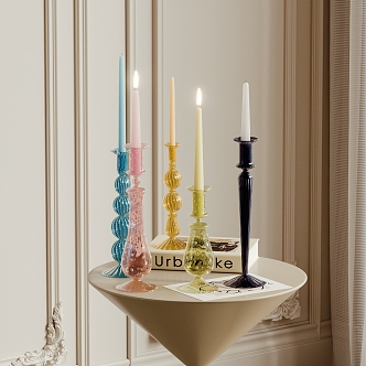 Modern Candlestick Candle 3d model