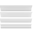 White Decorative Components With Curved Profiles And Smooth Finishes For Interior Design
