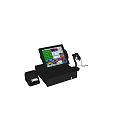 Modern Business POS System With Touchscreen Display Barcode Scanner And Receipt Printer 3d model