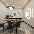 Modern Billiard Room Interior With Green Felt Tables Ceiling Lights And Carpet